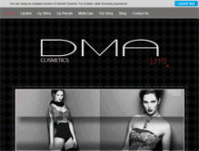 Tablet Screenshot of dmacosmetics.com